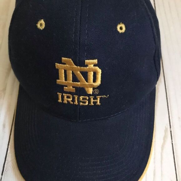Notre Dame Irish football ball cap hat signatures one size fits most adj. licens - Picture 3 of 7